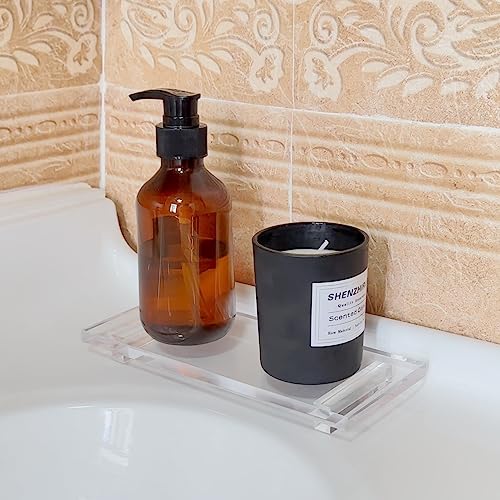Bigfety Pedestal Soap Dish, Acrylic Soap Tray for Kitchen, Soap Bottle Riser Stand for Kitchen Sink, Bathroom, Clear - Image 4
