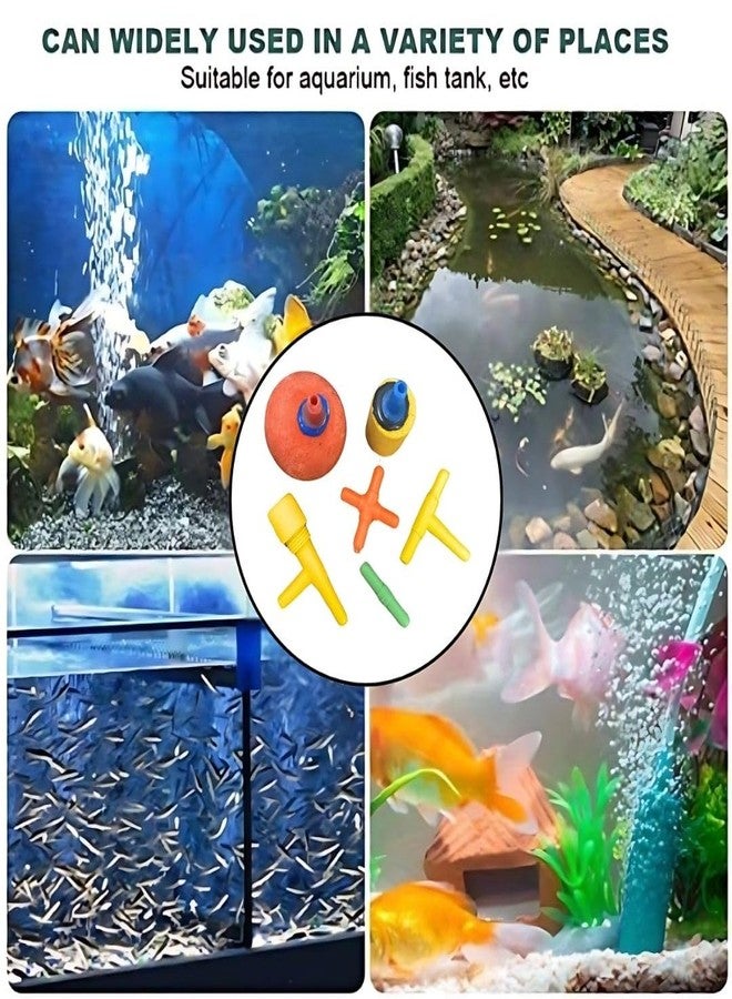 PET FUN مجموعة ملحقات مضخة هواء أحواض السمك من بيت فن | صمام على شكل حرف T، موصل بمقبض للتحكم في التدفق، أنبوب مستقيم، موصل رباعي الاتجاهات، حجر هواء، موصل على شكل حرف T، وأنبوب هواء | نظام أكسجة لأحواض الأسماك - Image 5