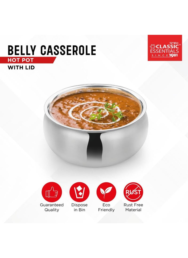 Classic Essentials Classic Essentials Tripot Double Wall Insulated Belly Casserole Serve Casserole 3000 ml  - Image 5