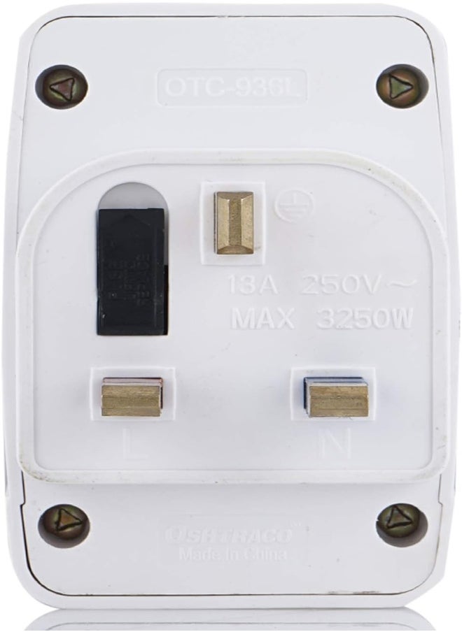 AKDC Oshtraco Adapter 3 Pin 3 Way Universal Socket  - Image 3