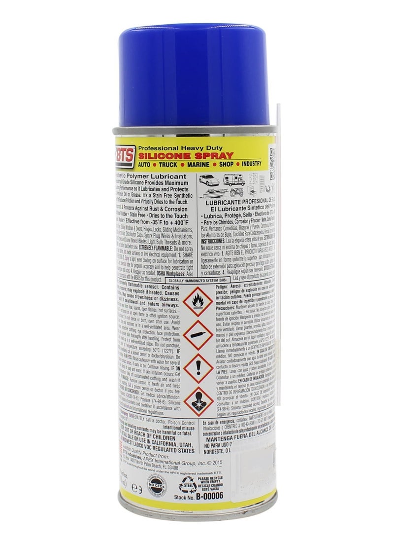 BTS Pro Heavy Duty Silicone Spray Synthetic Lubricant 283 g - Image 2