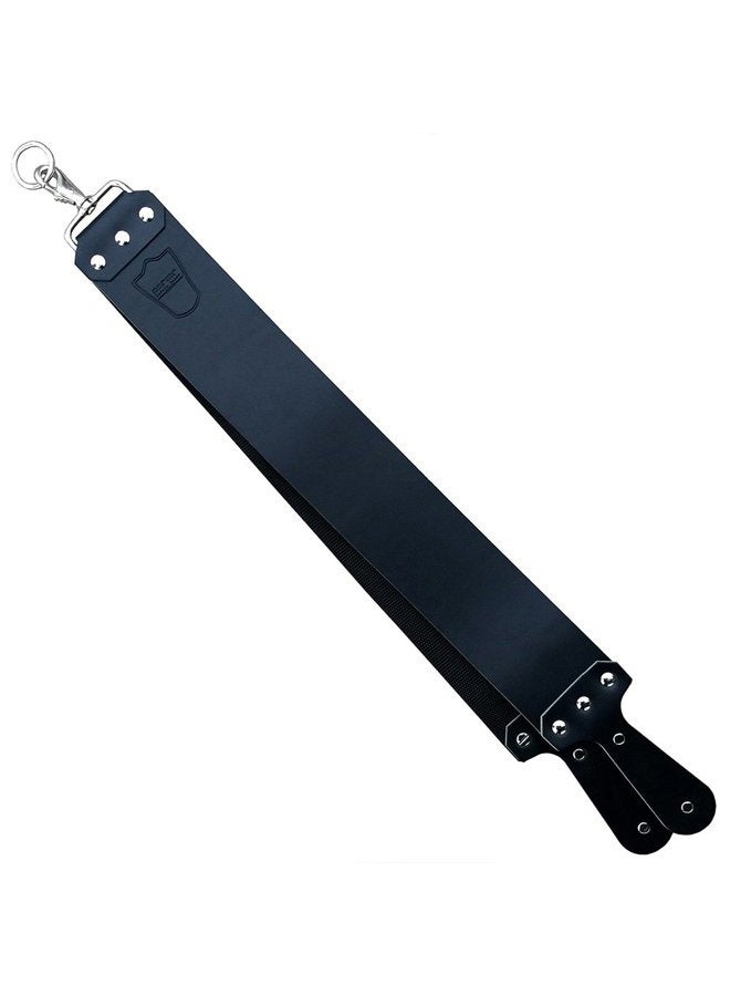 Parker Safety Razor Parker's Handmade Latigo Leather Straight Razor Strop for Sharpening Straight Razors & Knives – Made in USA – 3” x 27” (Black) - Image 1