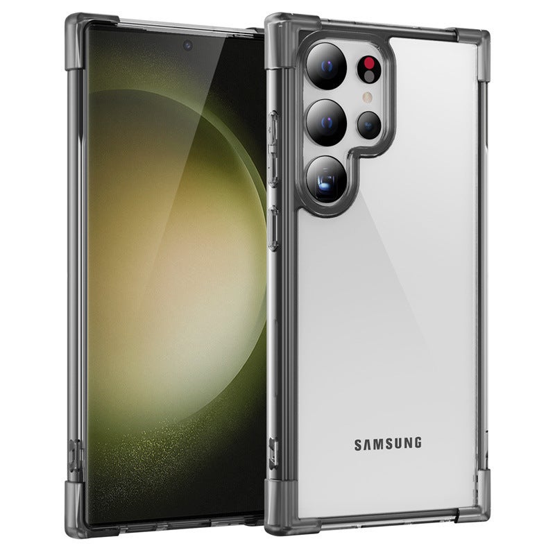 For Samsung 24Ultra Four Corner Anti-fall Space Shell Phone Case S23Ultra Transparent S21 Magnetic Protective Cover - Image 1