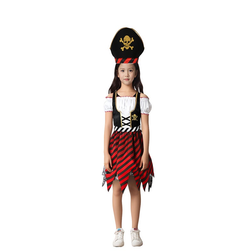 Children Pirates of the Caribbean Cosplay Dress Up suit Pirate Costume dress cosplay Girls pirate dress