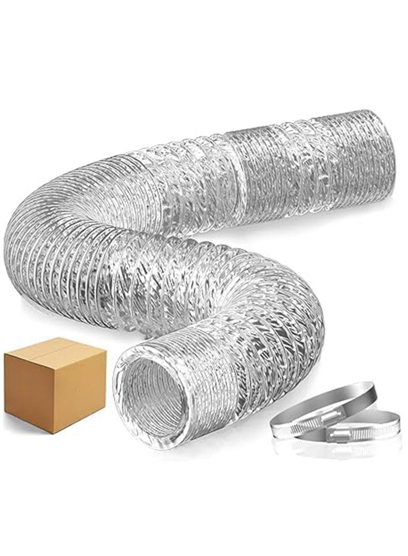 Royal Apex خرطوم تهوية مرن من الألمنيوم لخطوط العادم وخطوط التكييف (6 بوصة (2 مشبك)) - Image 1