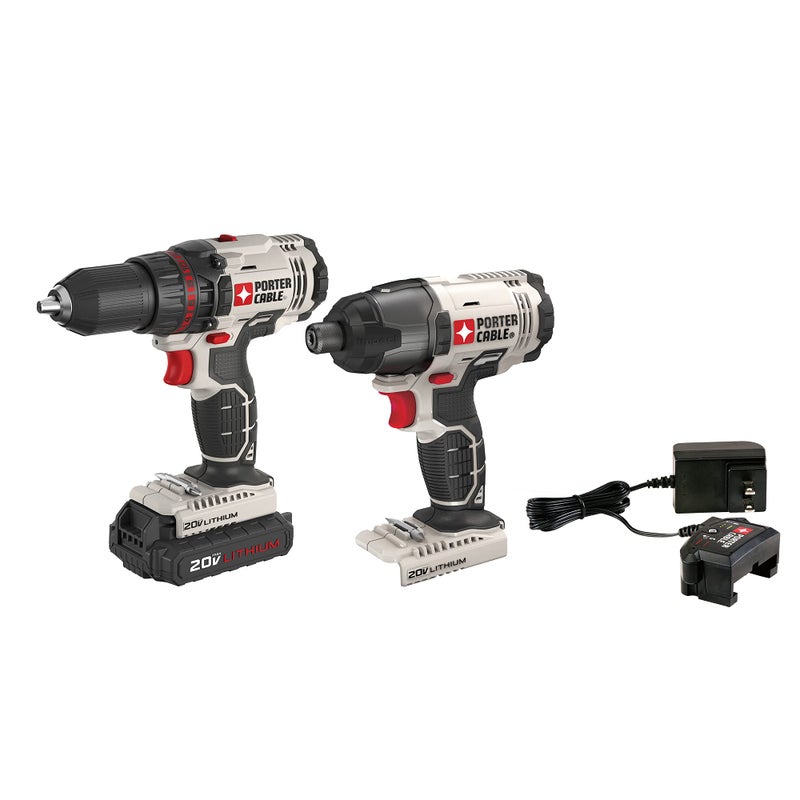 Porter Cable Pcck604L2 20V Max 2-Tool Cordless Drill/Driver And Impact Driver Combo Kit - Image 1