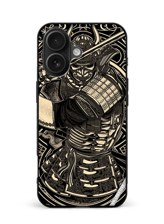 VR CREATIVE Protective Case Cover For Apple iPhone 16 Cool Samurai Design Multicolour