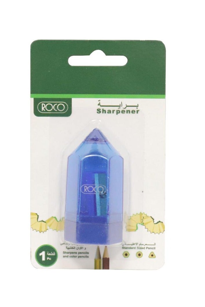 Roco Pocket Sharpener – Single Hole, Assorted Colors - Image 1