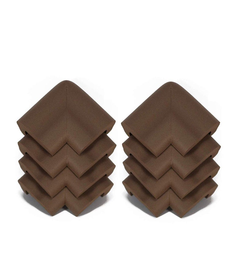 Kidkusion 8 Piece Jumbo Corner Guards Brown - Image 1