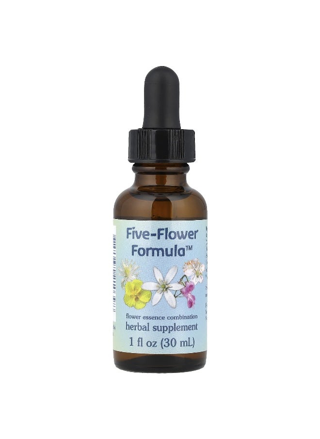 Flower Essence Services Flower Essence Services, Five-Flower Formula™, Flower Essence Combination, 1 fl oz (30 ml)  - Image 1