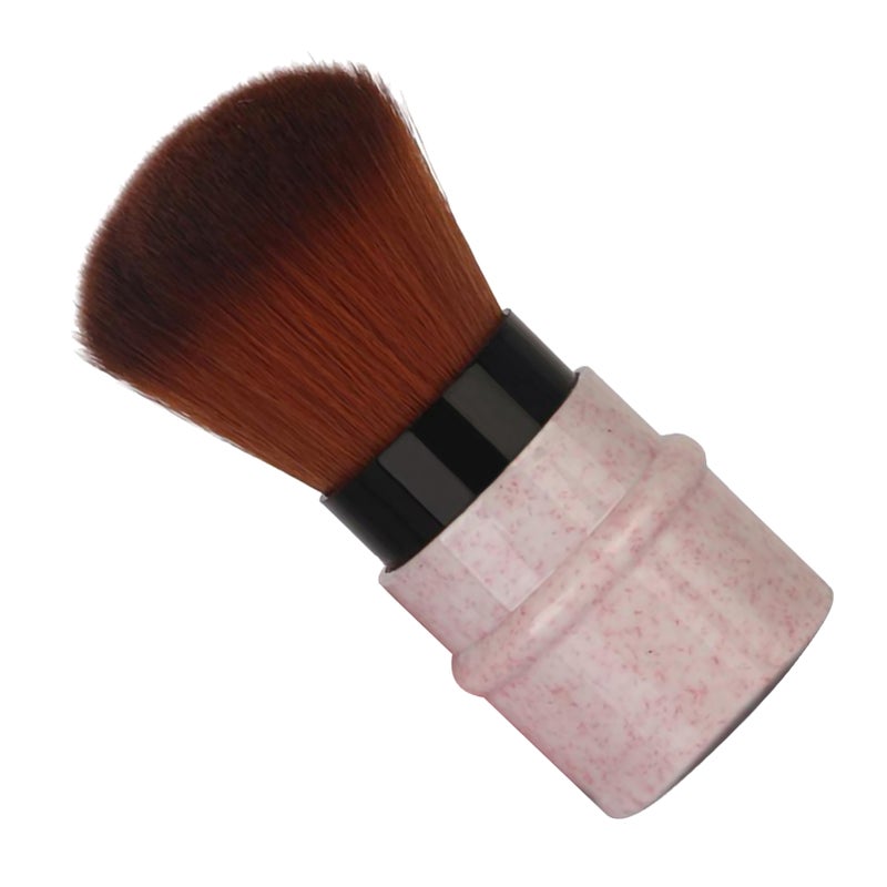 Short Marbling Makeup Foundation Brush Stretchable Handle Blusher Powder Brush Blue - Image 1