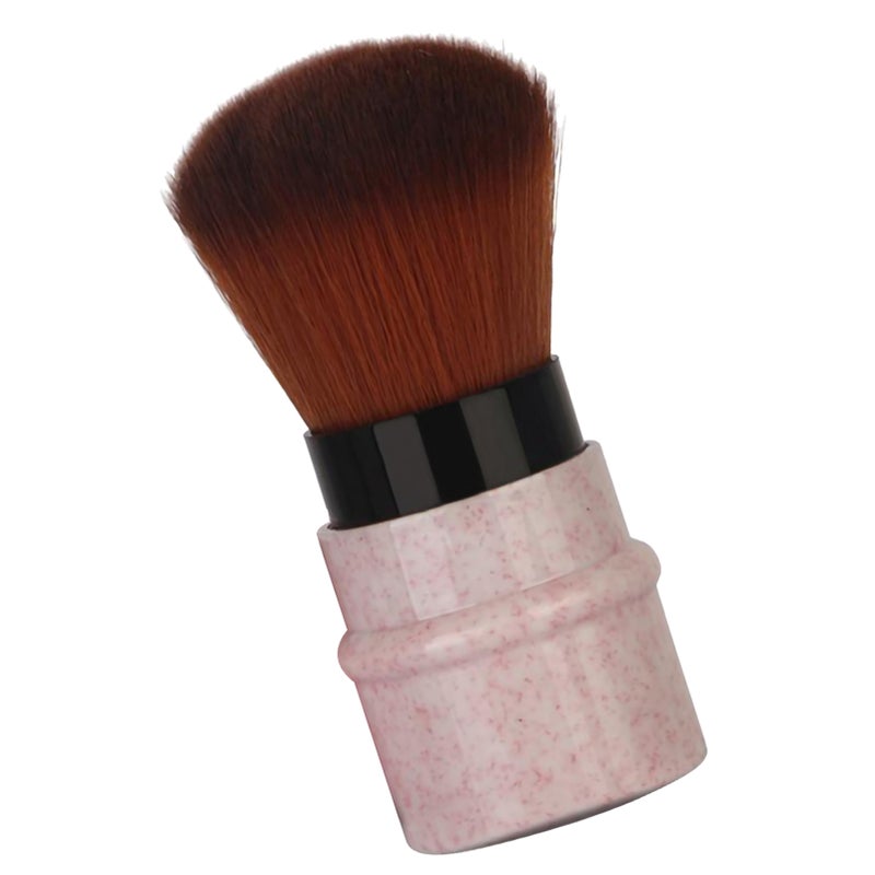Short Marbling Makeup Foundation Brush Stretchable Handle Blusher Powder Brush Blue - Image 4