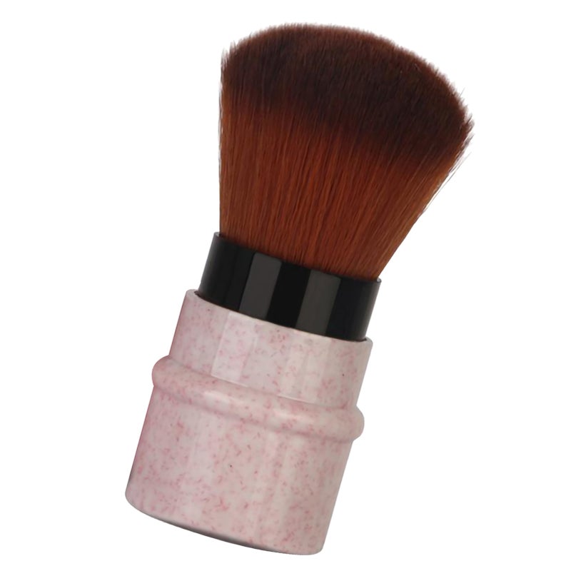 Short Marbling Makeup Foundation Brush Stretchable Handle Blusher Powder Brush Blue - Image 2