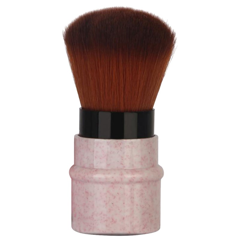 Short Marbling Makeup Foundation Brush Stretchable Handle Blusher Powder Brush Blue - Image 3