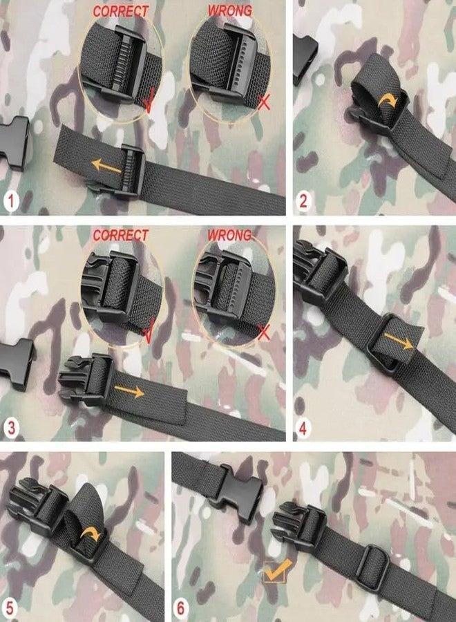 BASRI Secure & Versatile Utility Strap Belt - 10 Foot Long by 4cm Wide - Durable Lashing Strap with Multiple Use Adjustable, Delrin Buckle - Image 4