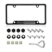 Gasedin Flag License Plate Frame American Flag Patriotic Stainless Steel Auto Plate Cover Vintage US RustProof Vehicle License Plate Holder Universal Car Accessories Black - Image 2