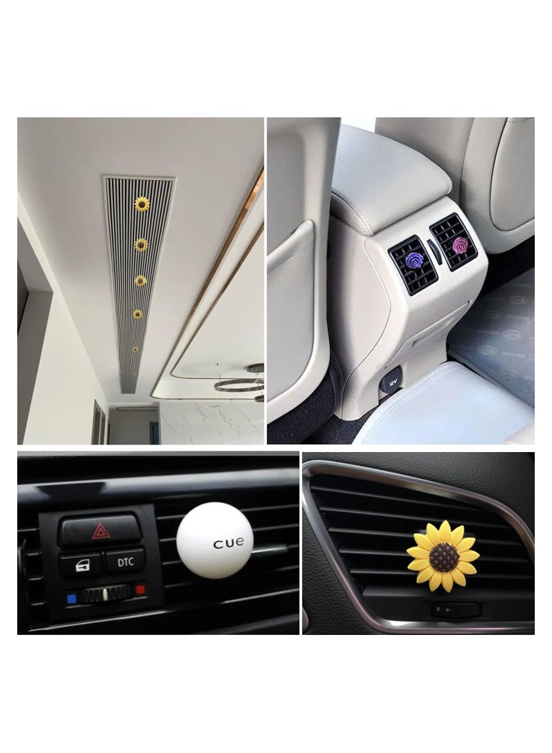 Generic 20 Pcs Black Car Air Fresheners - Square Vent Clips for Home, Office & Car - DIY Decor & Odor Eliminator  - Image 5