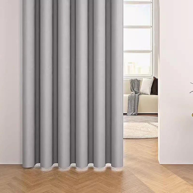 AiFish Grey Doorway Curtain Solid Blackout Patio Door Curtain Panel 78 Inch Grommet Drapes Room Darkening Thermal Insulated Energy Efficient Window Treatment for Bay Window 1 Panel W106 x L78 Inch - Image 4