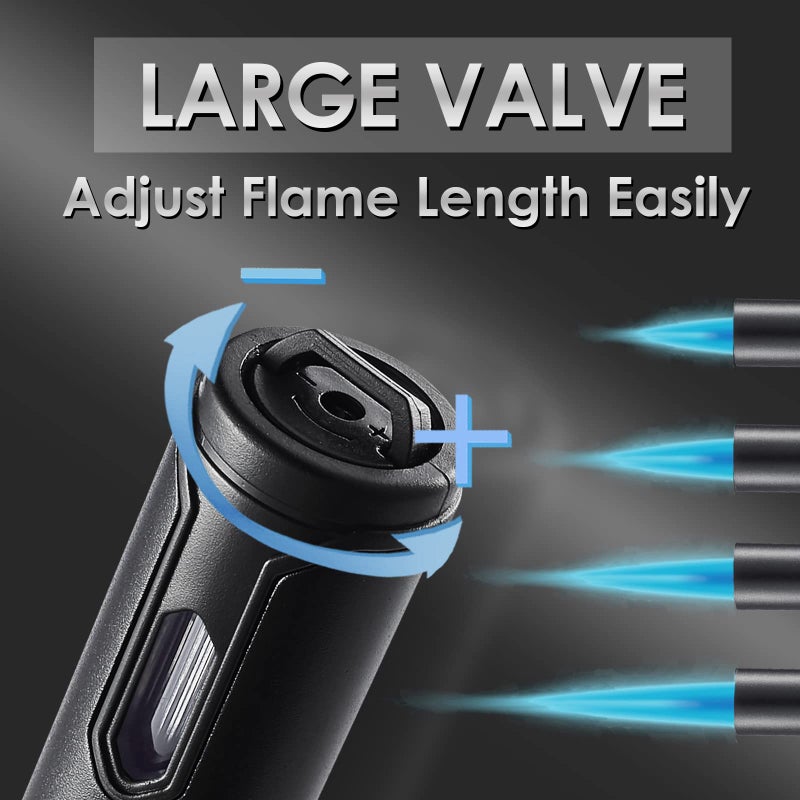 Urgrette 3 Pack Butane Torch Lighters, 6-inch Refillable Pen Lighter Adjustable Jet Flame Butane Lighter for Grill BBQ Camping (Gas Not Included) - Image 4
