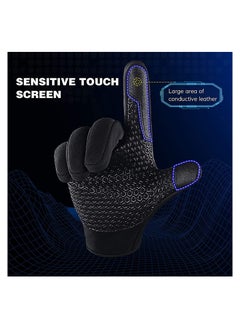 KASTWAVE Cycling Gloves Bicycling Gloves Anti Slip Shock Absorbing Men Women Winter Cycling Gloves Three Fingers Touch Screen Fleece Windproof Waterproof Warm Outdoors Sport Gloves  - Image 4