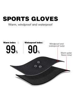 KASTWAVE Cycling Gloves Bicycling Gloves Anti Slip Shock Absorbing Men Women Winter Cycling Gloves Three Fingers Touch Screen Fleece Windproof Waterproof Warm Outdoors Sport Gloves  - Image 5