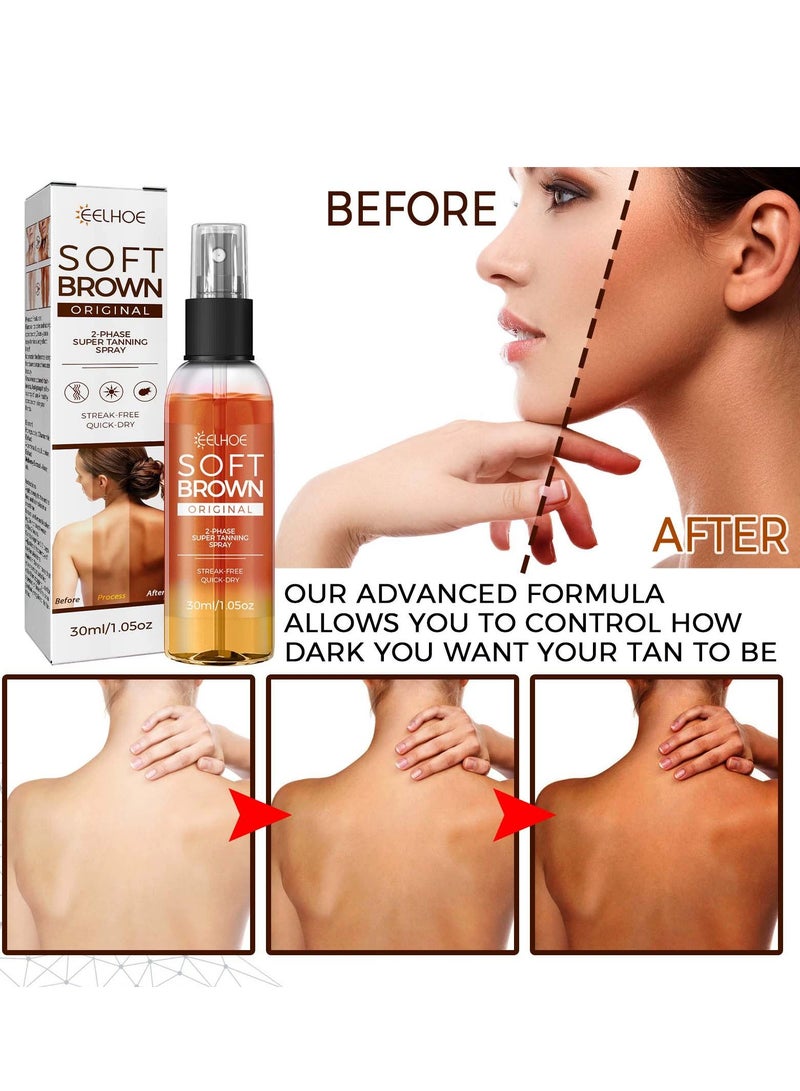 إيلهو بخاخ التسمير الذاتي Instant Radiance - خال من الخطوط ، سريع الجفاف ومرطب ، توهج طويل الأمد - 30 مل / 1 أونصة سائلة - Image 4