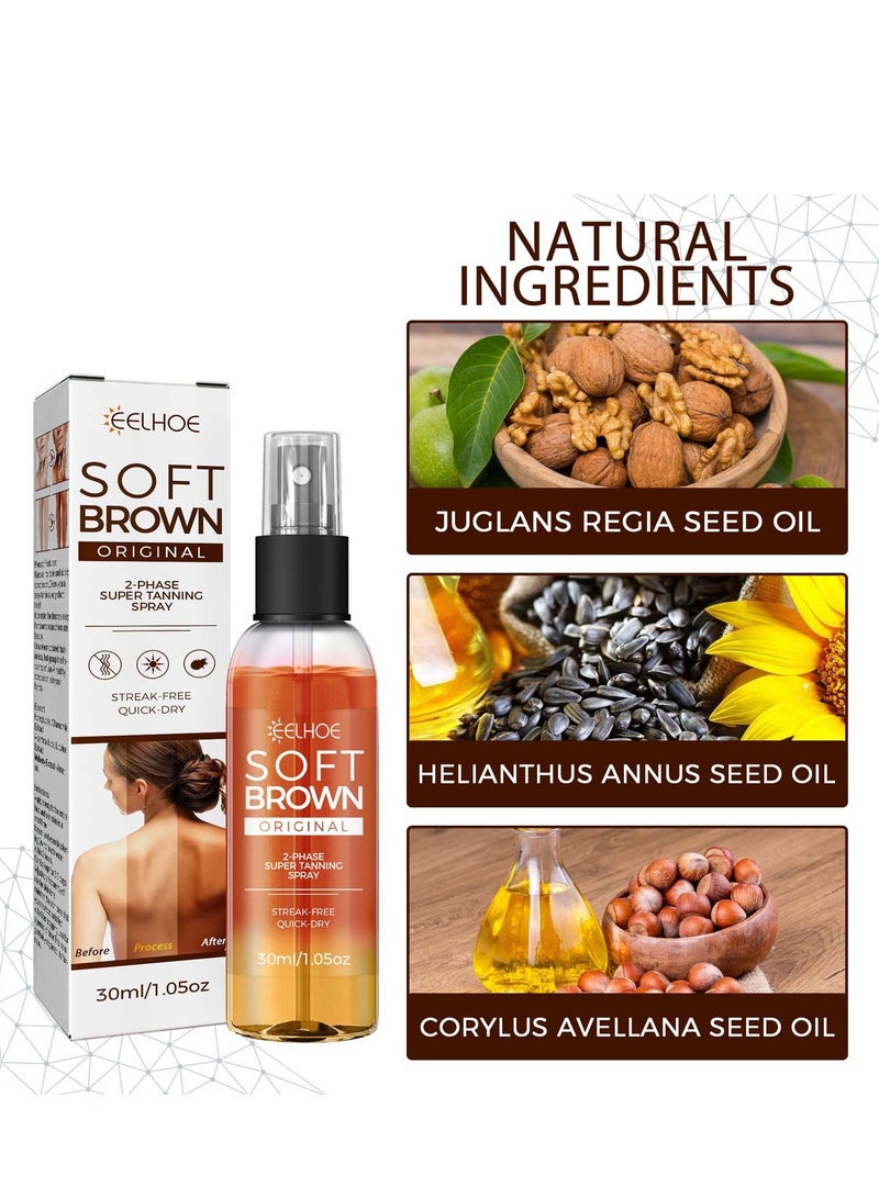 إيلهو بخاخ التسمير الذاتي Instant Radiance - خال من الخطوط ، سريع الجفاف ومرطب ، توهج طويل الأمد - 30 مل / 1 أونصة سائلة - Image 5