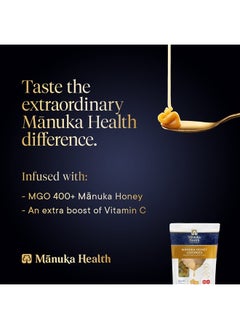Manuka health Manuka Honey Lozenges – 58 Lemon and Ginger Flavored Lozenges – Natural Throat Lozenges Infused with Raw Manuka Honey and Vitamin C for Immune Support  - Image 2
