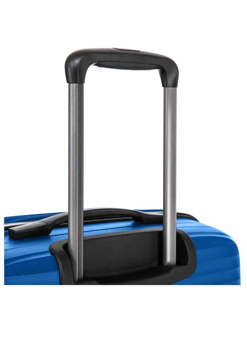 كابينبرو Light Weight PP Fashion Trolley Luggage Expandable Hard Case Medium Checked Suitcase with Safe Zipper and 4 Quite 360° Double Spinner Wheels CP002 Sapphire Blue