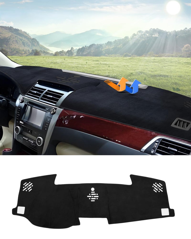 Autorder Dashboard Cover Mat for 2012-2017 Toyota Camry Accessories Dash Cover Flannel Dash Mat Sunshade Glare UV Rays Protector - Image 1