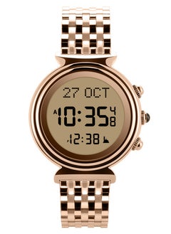 Alfajr Al Fajr Women's Water Resistant Watch with Steel Strap, Model WF-14S Rose gold 