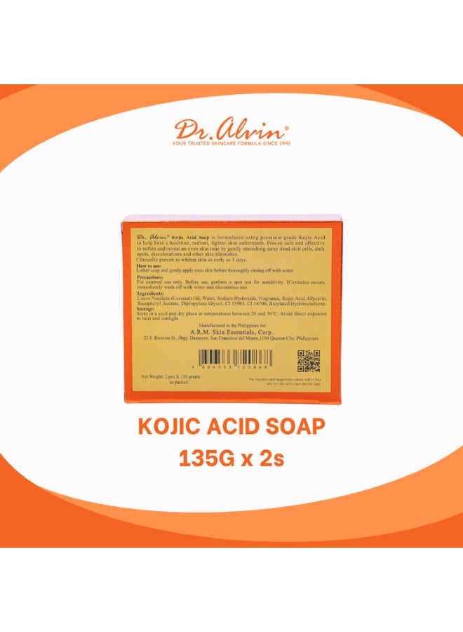 Dr. Alvin Dr Alvin Kojic Acid Soap 135g × 2Pcs (Value Pack) - Image 2