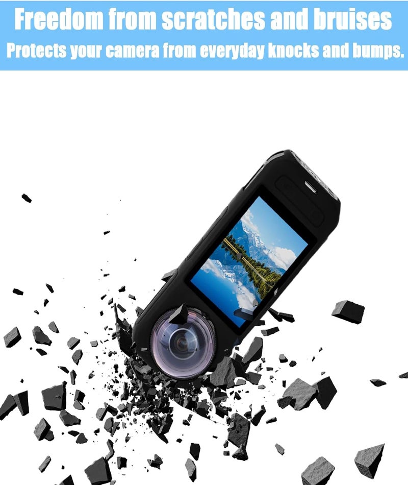 SQUISHCO Silicone Skin Cover for Action Camera, Anti-Scratch Protective Soft Silicone Cover, Lightweight Case for Action Camera,Compatible with Insta 360 X5 - Image 4