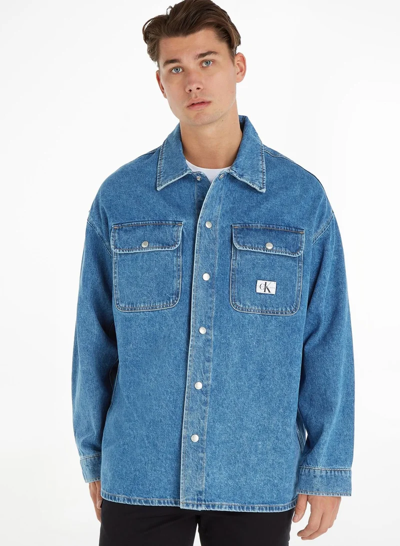 Calvin Klein Jeans Denim Boxy Loose Fit Shirt