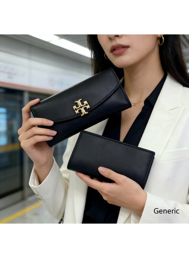 Tory Burch Exquisite high-end wallet, ultra-thin, anti-magnetic, multiple card slots, business card holder, convenient for ID storage, suitable for both men and women - Image 3