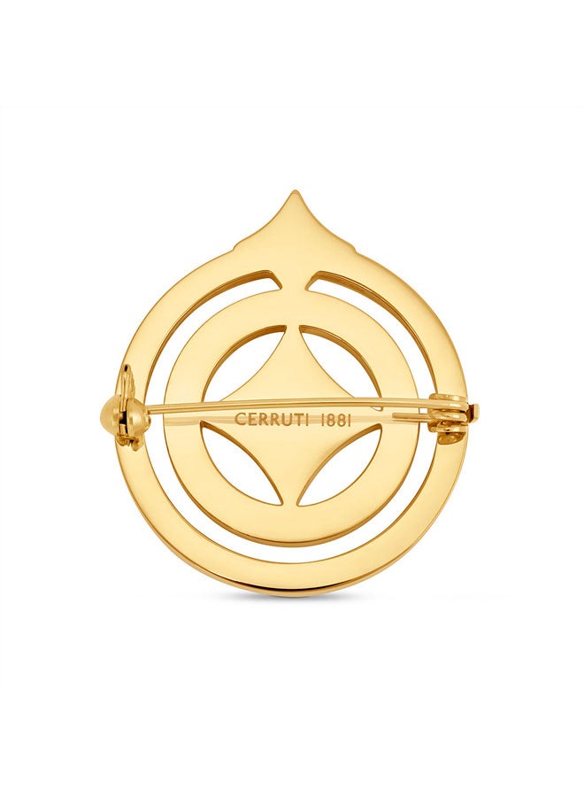 شيروتي 1881 بروش كريستال أبيض بتصميم دائري من فرانشيسكا للنساء - Image 2