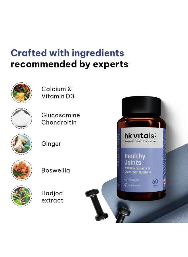 hk vitals Joint Support (60 Tablets) | With Glucosamine 1400mg, Chondroitin, Calcium and Vitamin D3 | For Joint Strength, Mobility, and Flexibility - Image 4