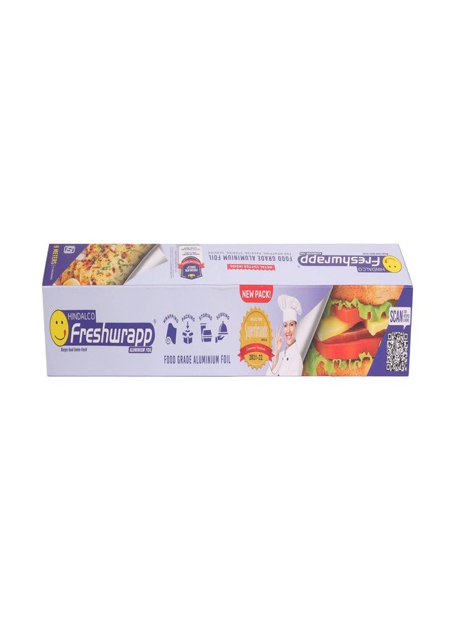 Freshwrapp Hindalco Freshwrapp Aluminium Foil 9 Meters, 11microns (Pack of 4)| Food Packing , Wrapping, Storing and Serving - Image 2