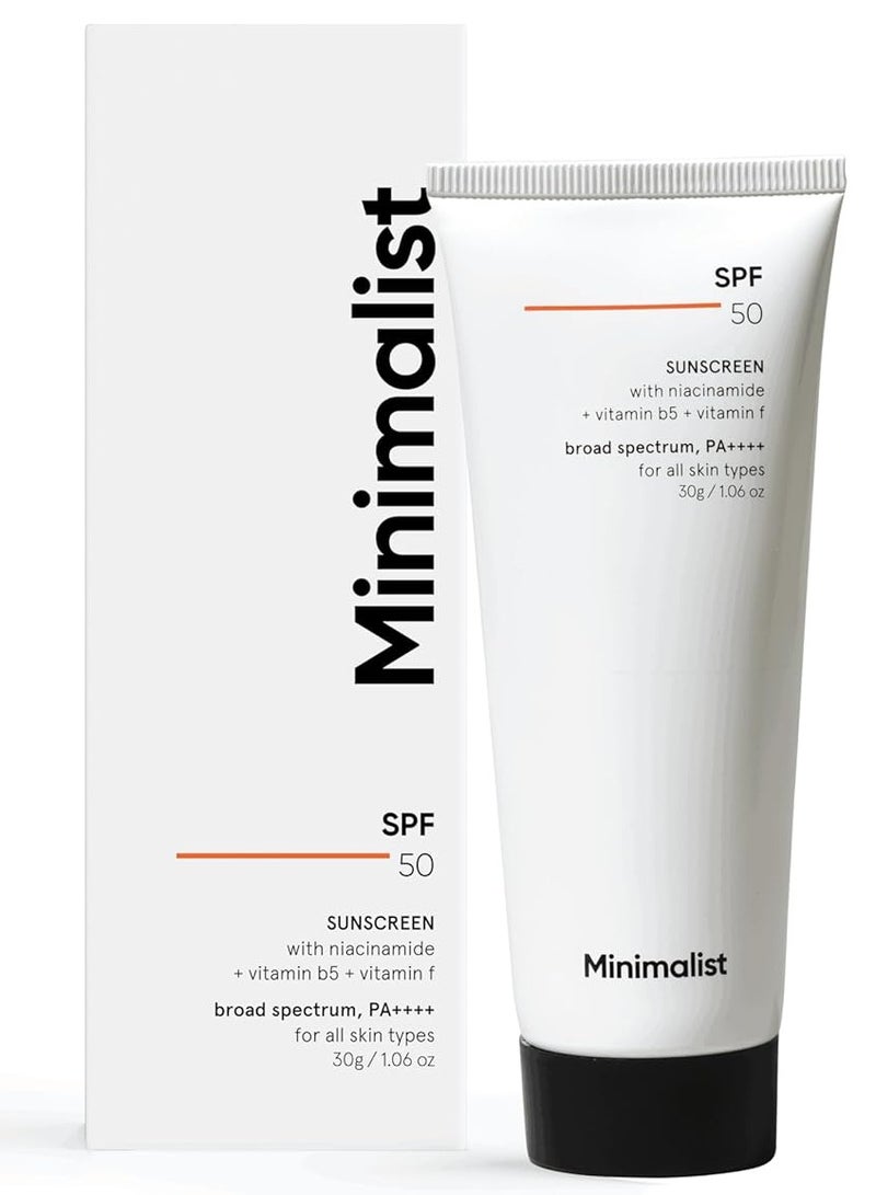 منيماليست واقي من الشمس | تم اختباره سريريًا في الولايات المتحدة | خفيف الوزن مع فيتامينات متعددة | بدون طاقم أبيض | طيف واسع | 30 جرامًا - Image 1