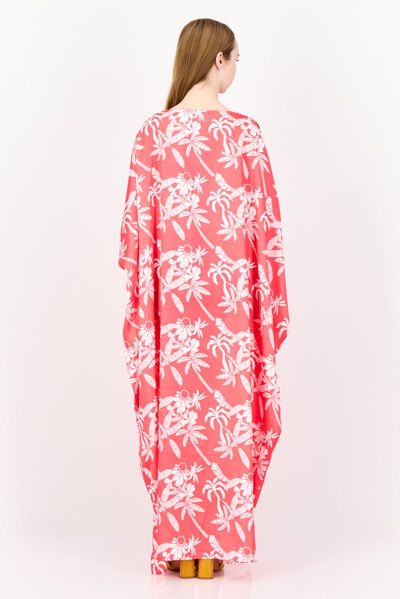 Juicy Couture Women Floral Print Kaftan Dress, Multicolor - Image 2