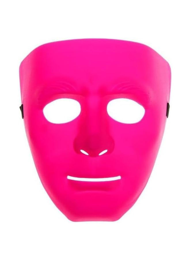 Plain Look Pink Color Party Mask for Kids and Adults for Festivals, Halloween, Costume Cosplay, Comic Con, Masquerade Ball, Function, Lightweight Gentle Theme Party - Image 1