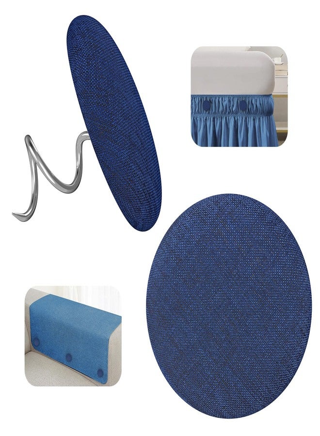 mioule 12 Pcs Upholstery Tacks Twist Pins for Slipcovers & Headliners - Bed Skirt Holders - Fabric Covered Furniture Pins for Secure Grip, No Damage（Dark Blue） - Image 1
