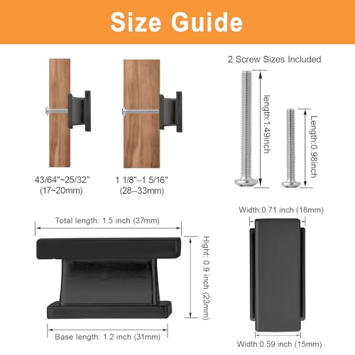 VEHCIL 20 Pack Matte Black Kitchen Cabinet Knobs Black Drawer Dresser Knobs Cabinet Handles for Cupboard Closet Bathroom Kitchen Cabinet Hardware,Solid Zinc Alloy - Image 5