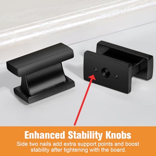 VEHCIL 20 Pack Matte Black Kitchen Cabinet Knobs Black Drawer Dresser Knobs Cabinet Handles for Cupboard Closet Bathroom Kitchen Cabinet Hardware,Solid Zinc Alloy - Image 4