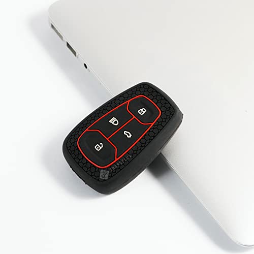 Shopoflux® Silicone Smart Key Cover Compatible with Tata Nexon | Harrier | Safari | Altroz | Tigor | EV | Punch | Tiago EV Electric (Black Pack of 1) - Image 5