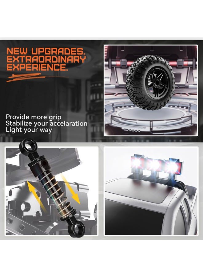 BEZGAR سيارات RC للأولاد من عمر 8-12 - شاحنة وحش RC لجميع التضاريس 1:14 للأطفال مع بطارية قابلة للشحن، شاحنة وحش تحكم عن بعد 2.4GHz، سيارات تحكم عن بعد TC141 للأولاد من عمر 4-7 - Image 2