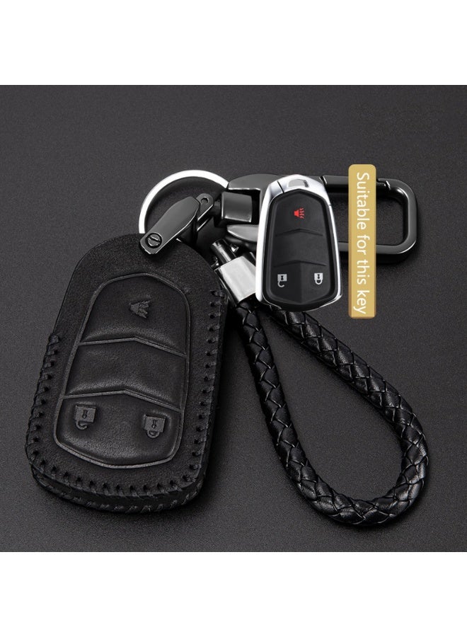Cadillac Leather car key protective cover suitable for Cadillac key XT5 XT4 XT6 CT5 CT6 ATSL XTS car key shell case - Image 1