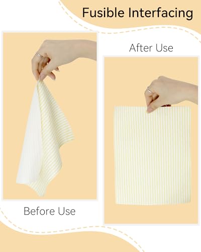 FIVEIZERO Medium Weight Iron-On Non-Woven Fusible Interfacing: 12inch" x 30yd Medium Weight Non-Woven Interfacing Iron On Polyester Single-Sided Interfacing for DIY Crafts Supplies - Image 5