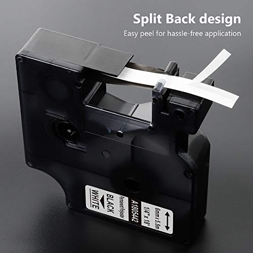 Aonomi Rhino 4200 Label Tape 3/8 Compatible with DYMO 18482 Permanent Polyester Refills A18482 for DYMO Rhino 5200, 4200, 5000, 6000 Industrial Label Makers, Black on White, 3/8" x 18', 3-Pack - Image 3