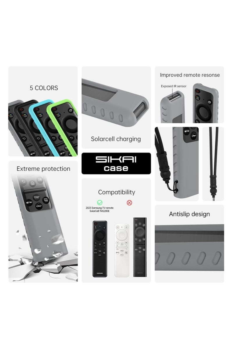 SIKAI CASE for Samsung Silicone Remote Cover Compatible with Samsung 2023,2024 TM2360E BN59 01432A TM2361E BN59 01455A Samsung Smart TV Remote Shockproof Dustproof Anit Lost with Lanyard - Image 3